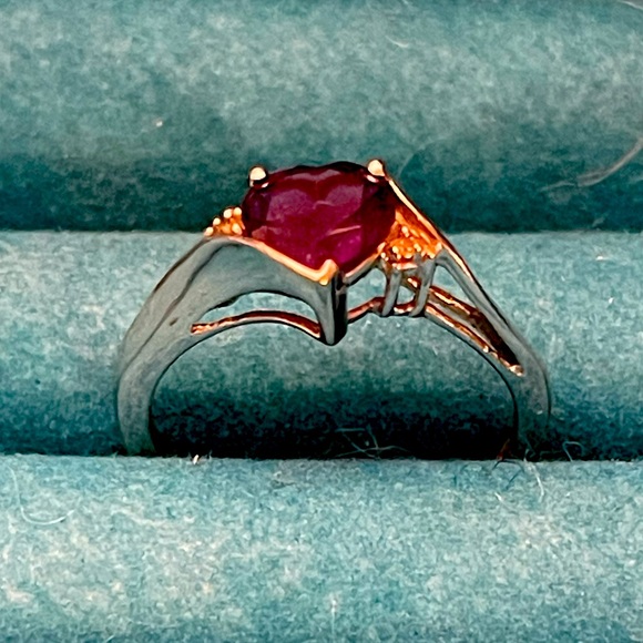 Purple Heart Ring sz 8 - Picture 2 of 2